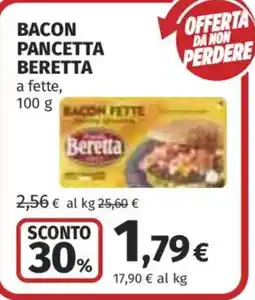 Coop Superstore Bacon Pancetta Beretta offerta