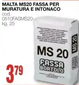 Mondo Brico Malta MS20 Fassa per muratura e intonaco offerta