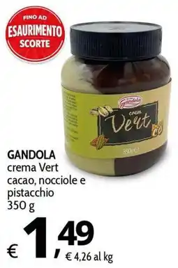 Primo Prezzo GANDOLA crema Vert cacao, nocciole e pistacchio offerta