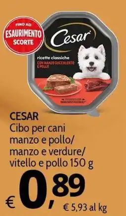 Primo Prezzo CESAR Cibo per cani offerta