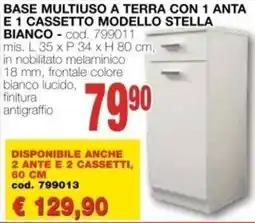 Mondo Brico BASE MULTIUSO A TERRA CON 1 ANTA E 1 CASSETTO MODELLO STELLA offerta