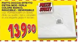Mondo Brico PIATTO DOCCIA EFFETTO PIETRA MOD. PERLA COLORE BIANCO offerta