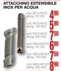 Mondo Brico ATTACCHINO ESTENSIBILE INOX PER ACQUA offerta