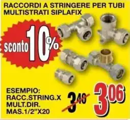 Mondo Brico Raccordi a stringere per tubi multistrati Siplafix offerta