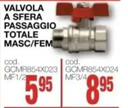 Mondo Brico VALVOLA A SFERA PASSAGGIO TOTALE MASC/FEM offerta