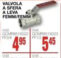 Mondo Brico VALVOLA A SFERA A LEVA FEMM/FEMM offerta