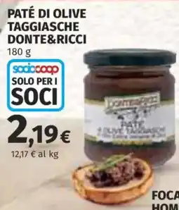 Coop Superstore Paté di Olive Taggiasche Donte&Ricci offerta