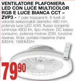Mondo Brico VENTILATORE PLAFONIERA LED offerta