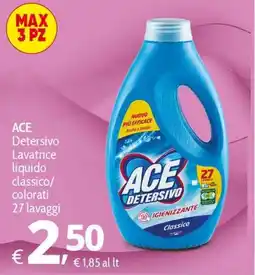 Primo Prezzo ACE Detersivo Lavatrice liquido classico offerta