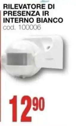 Mondo Brico Rilevatore di presenza IR interno bianco offerta