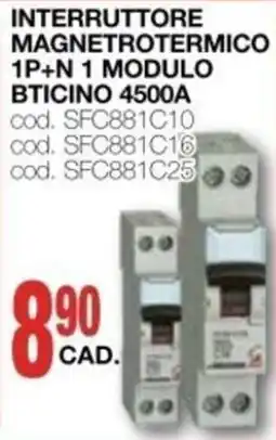 Mondo Brico Interruttore magnetotermico BTICINO offerta