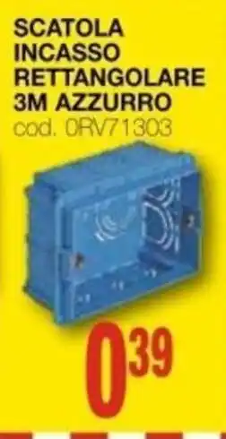 Mondo Brico SCATOLA INCASSO RETTANGOLARE 3M AZZURRO offerta