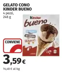 Coop Superstore Gelato cono Kinder Bueno offerta