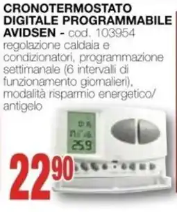 Mondo Brico Cronotermostato Digitale Programmabile Avidsen offerta