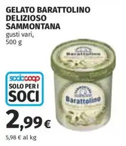 Coop Superstore Gelato Barattolino Sammontana offerta