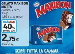 Coop Superstore Gelato Maxibon Motta offerta