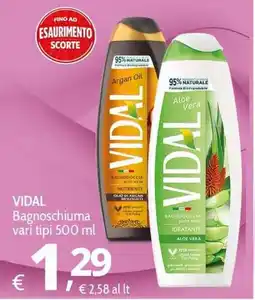 Primo Prezzo VIDAL Bagnoschiuma offerta