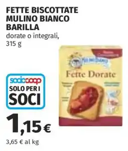 Coop Superstore Fette Biscottate Mulino Bianco Barilla offerta
