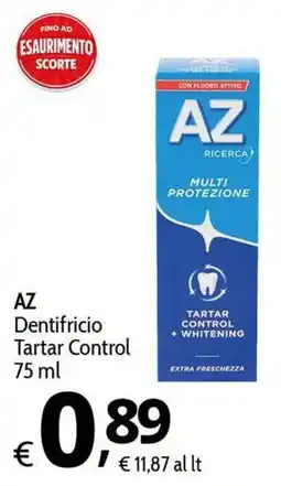 Primo Prezzo AZ Dentifricio Tartar Control offerta