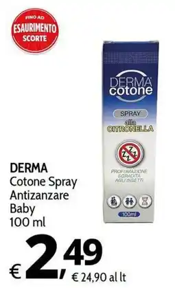 Primo Prezzo DERMA Cotone Spray Antizanzare Baby offerta