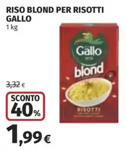 Coop Superstore Riso blond per risotti Gallo offerta