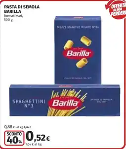 Coop Superstore Pasta di semola Barilla offerta