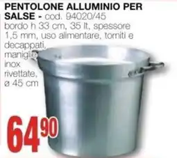Mondo Brico PENTOLONE ALLUMINIO PER SALSE offerta