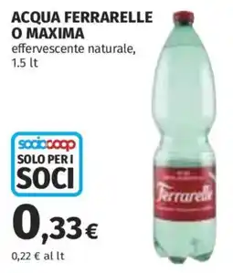 Coop Superstore Acqua Ferrarelle O Maxima offerta