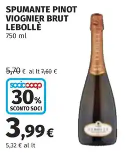 Coop Superstore Spumante Pinot Viognier Brut Lebollè offerta