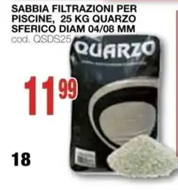Mondo Brico Sabbia Filtrazioni Per Piscine Quarzo offerta