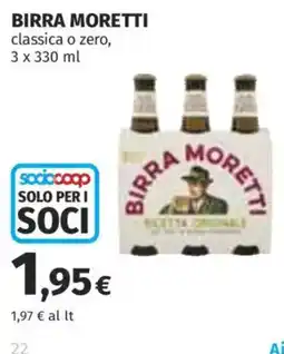 Coop Superstore Birra Moretti classica o zero offerta