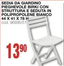 Mondo Brico Sedia da giardino pieghevole birki offerta