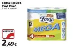 Coop Superstore Carta igienica Foxy Mega offerta