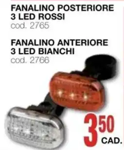 Mondo Brico FANALINO POSTERIORE 3 LED ROSSI offerta