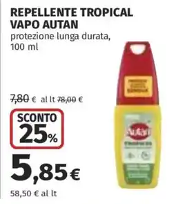 Coop Superstore REPELLENTE TROPICAL VAPO AUTAN offerta