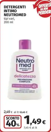 Coop Superstore Detergenti intimo Neutromed offerta