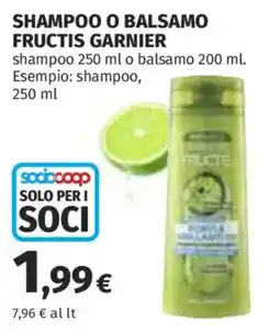 Coop Superstore Shampoo o balsamo Fructis Garnier offerta