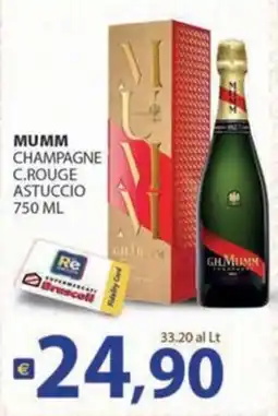 Re Mercato Lucrezia MUMM CHAMPAGNE C.ROUGE ASTUCCIO offerta