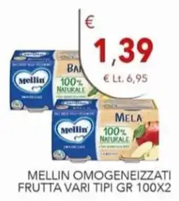 Diper Mellin Omogeneizzati Frutta Vari Tipi offerta
