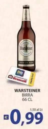 Re Mercato Lucrezia Warsteiner Birra offerta