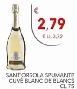Diper SANT'ORSOLA SPUMANTE CUVÉ BLANC DE BLANCS offerta