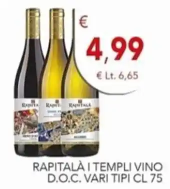 Diper RAPITALÀ I TEMPLI VINO offerta