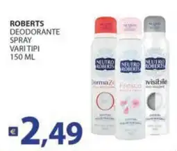 Re Mercato Lucrezia Deodorante Spray Neutro Roberts offerta