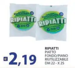 Re Mercato Lucrezia Ripiatti piatto fondo/piano riutilizzabile offerta