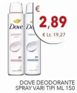 Diper Dove Deodorante Spray Vari Tipi offerta
