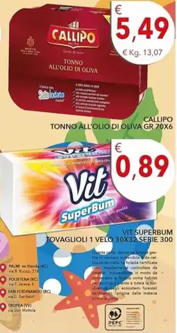 Diper Callipo Tonno all'olio di oliva offerta