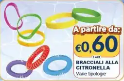 Mister Risparmio Bracciali alla citronella offerta