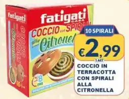 Mister Risparmio fatigati COCCIO con SPIRALI alla Citronella offerta