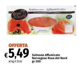 Famila Market Salmone Affumicato Norvegese Rosa del Nord offerta