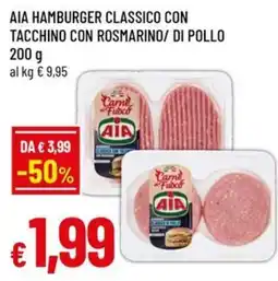 A&O AIA HAMBURGER CLASSICO CON TACCHINO CON ROSMARINO/ DI POLLO offerta